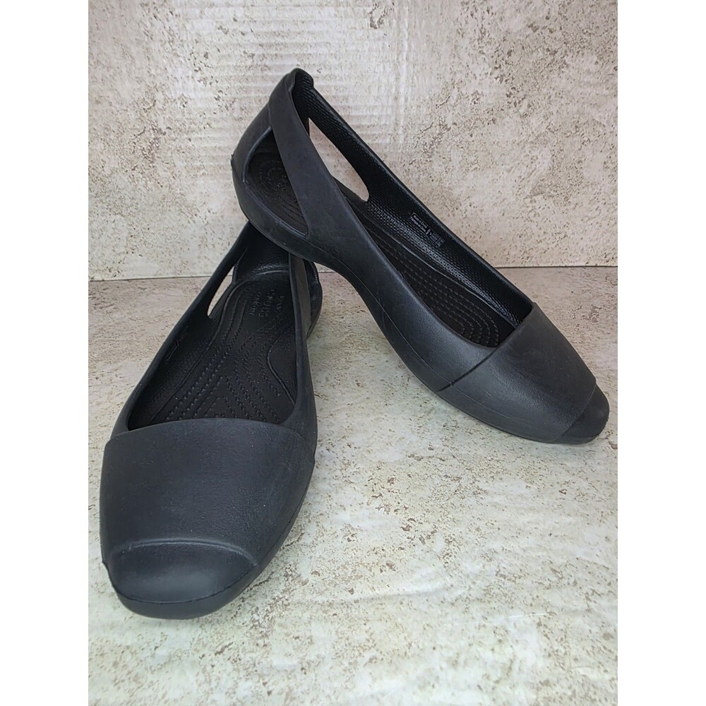 Crocs Iconic Comfort Sienna Flats Women Sz 7 Slip On Buisness Casual Shoes